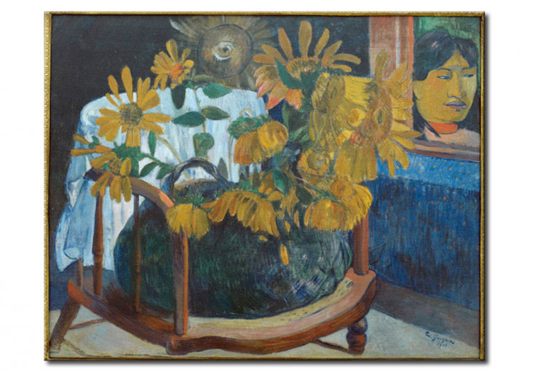 Reprodução do quadro Fleurs de tournesols dans un fauteuil II 51474