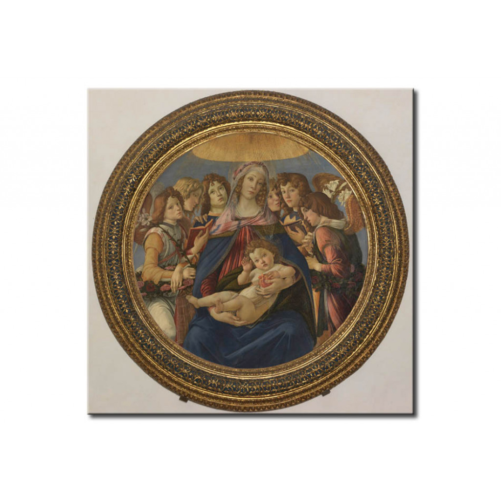 Schilderij  Sandro Botticelli: Madonna And Child And Six Angels