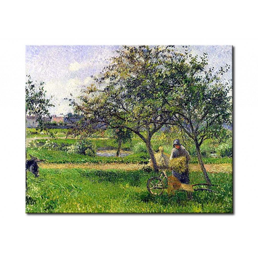 Schilderij  Camille Pissarro: The Wheelbarrow, Orchard