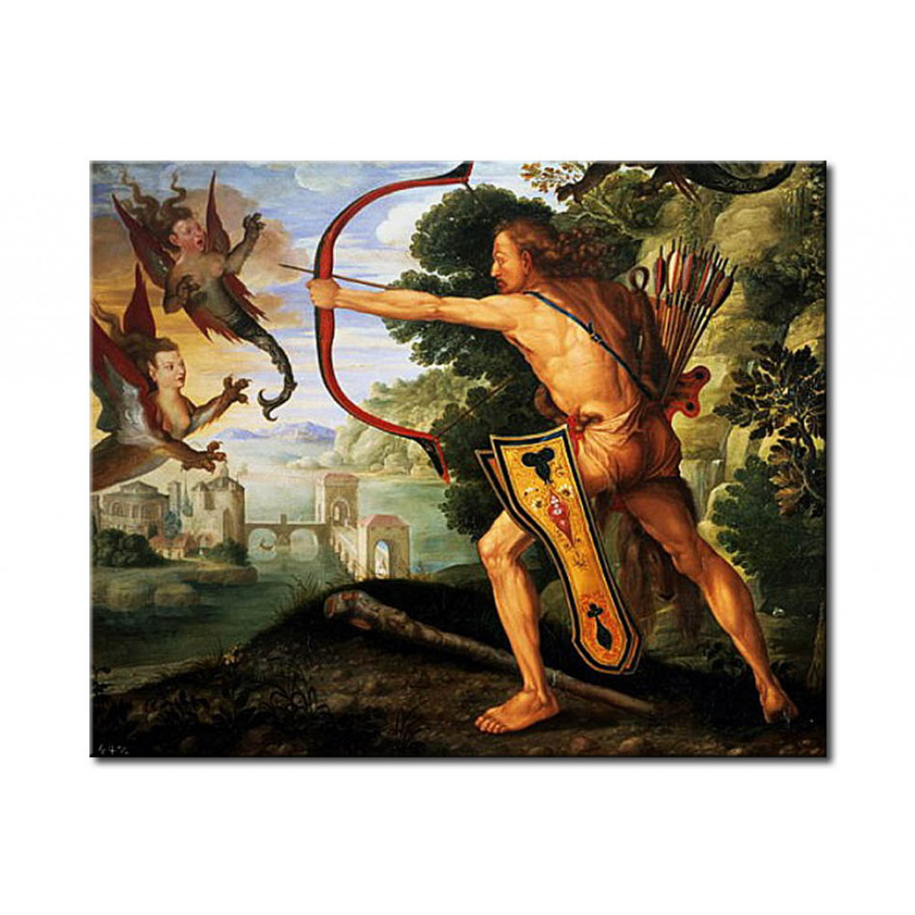 Schilderij  Albrecht Dürer: Hercules And The Stymphalian Birds