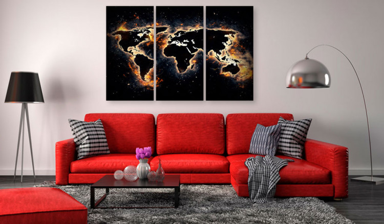 Placar decorativo Flames of the World [Cork Map] 94774 additionalImage 3
