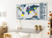 Mapa świata zdrapka na ścianę Niebieska mapa II - plakat na płycie (wersja angielska) 106884 additionalThumb 4