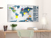 Mapa świata zdrapka na ścianę Niebieska mapa II - plakat na płycie (wersja angielska) 106884 additionalThumb 2