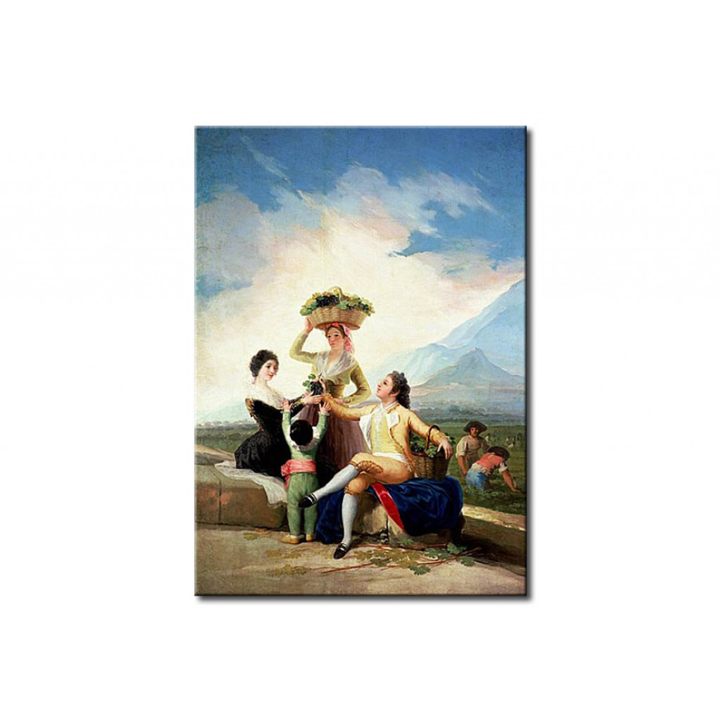 Schilderij  Francisco Goya: Autumn, Or The Grape Harvest