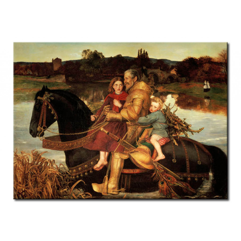 Schilderij  John Everett Millais: Sir Isumbras At The Ford (A Dream Of The Past)