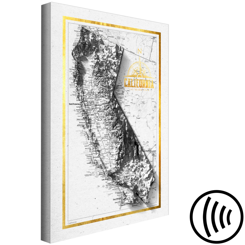 Tavla Kalifornien - Isometrisk Karta över En Amerikansk Stad Med 3D-effekt