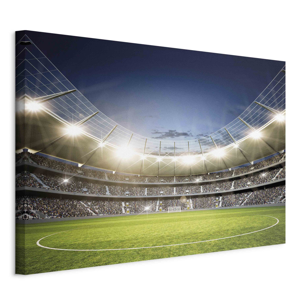 Football Stadium - Illuminated Pitch And Stands Before The Final Match [Large Format]