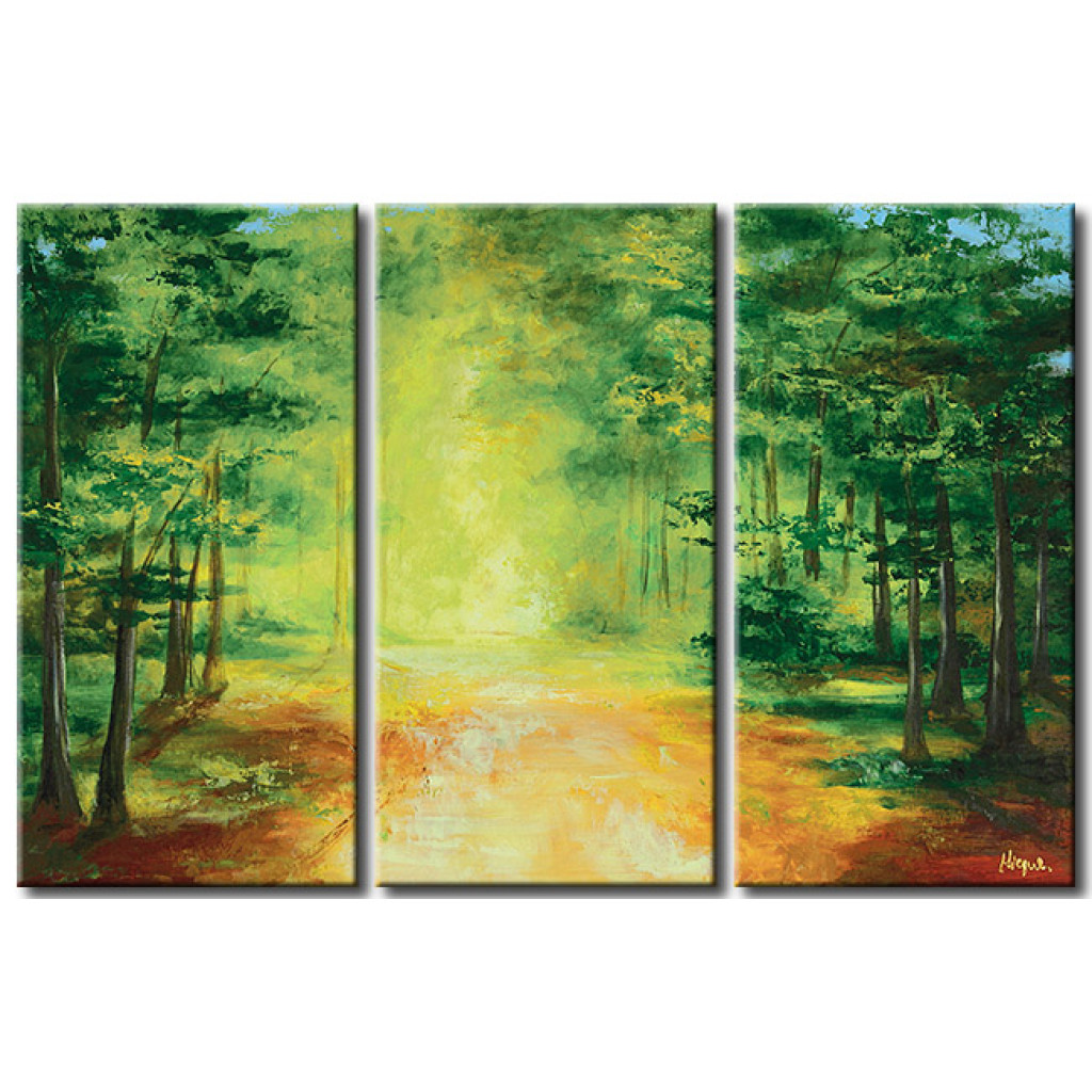Pintura Um Caminho Pela Floresta