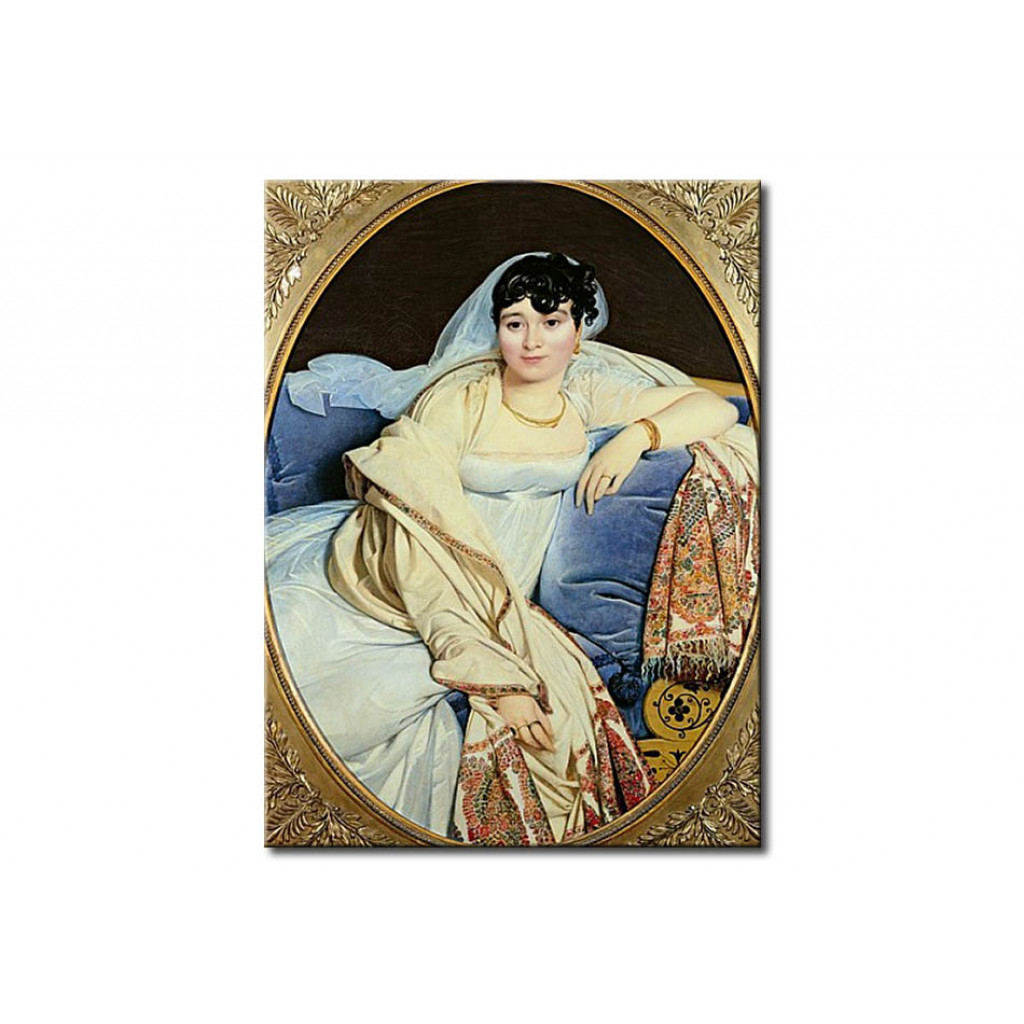 Schilderij  Jean-Auguste-Dominique Ingres: Portrait Of Madame Riviere