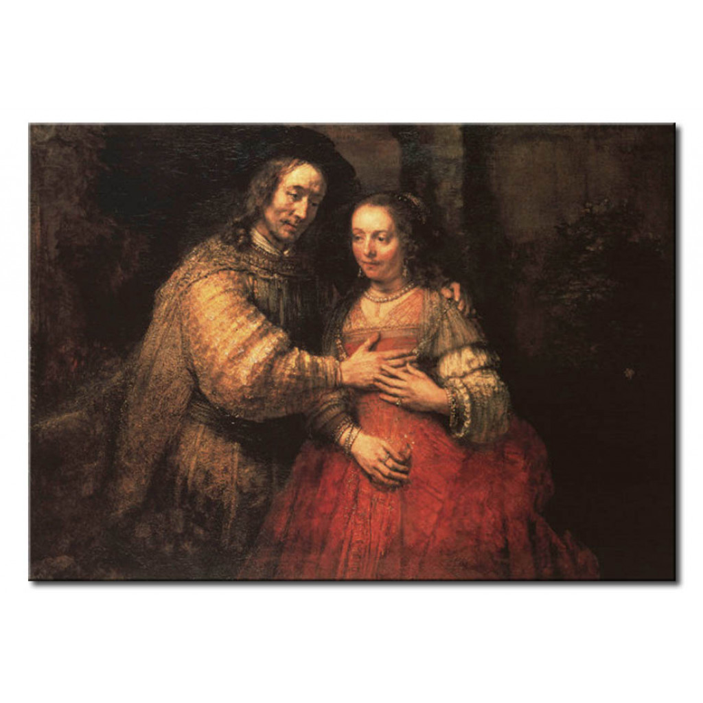 Schilderij  Rembrandt: Isaac And Rebecca.