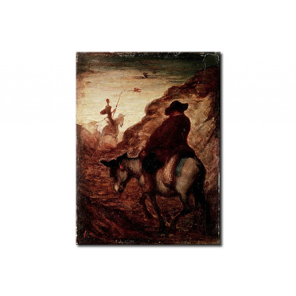 Schilderij  Honoré Daumier: Sancho And Don Quixote