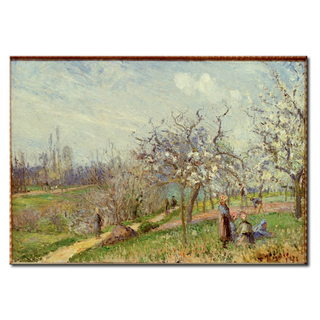 Schilderij  Camille Pissarro: Blühender Obstgarten