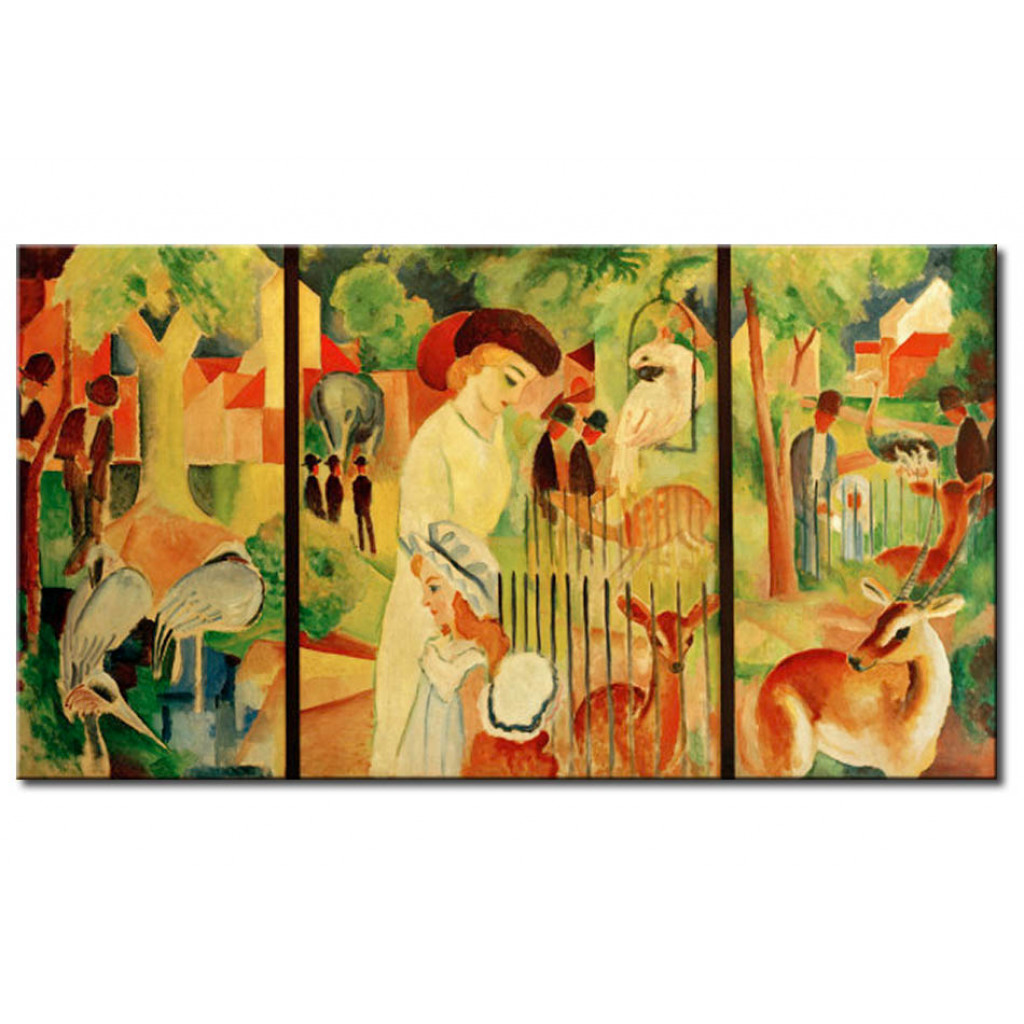 Schilderij  August Macke: Triptychon: Großer Zoologischer Garten
