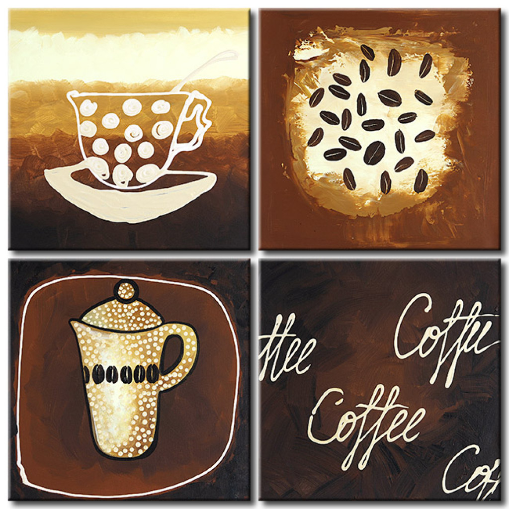 Schilderij  Keuken: Koffie Met Een Vriend