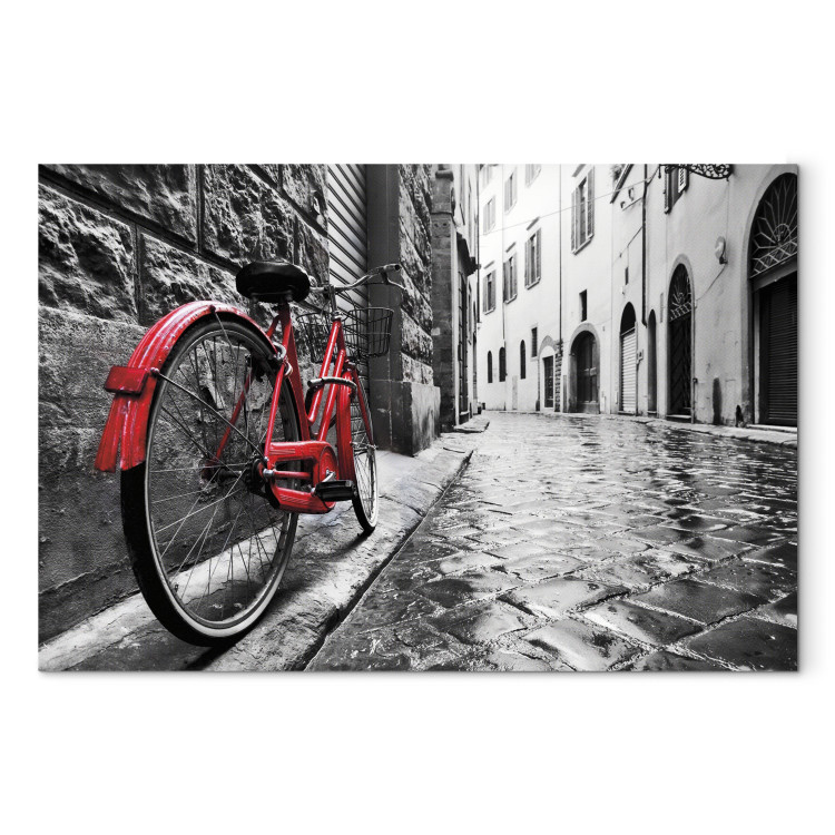 Canvas Art Print Vintage Red Bike 92084