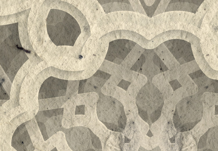 Obraz Fragment mandali - etniczny wzór w bieli, stylizowany na haft 104994 additionalImage 5