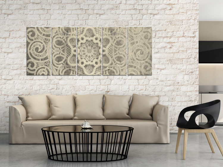 Canvas Print A piece of mandala - an ethnic pattern stylized as embroidery 104994 additionalImage 3