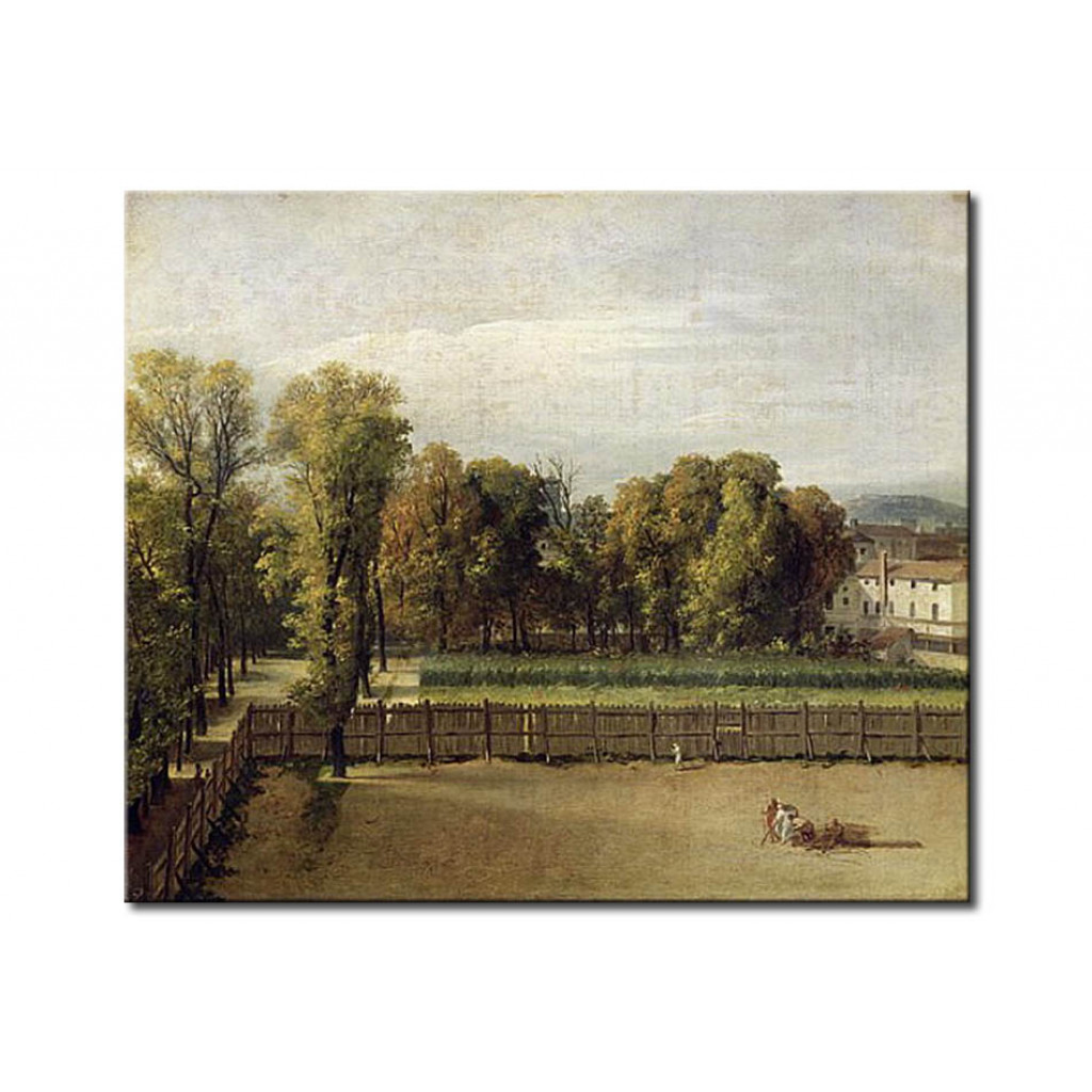 Schilderij  Jacques-Louis David: View Of The Luxembourg Gardens In Paris