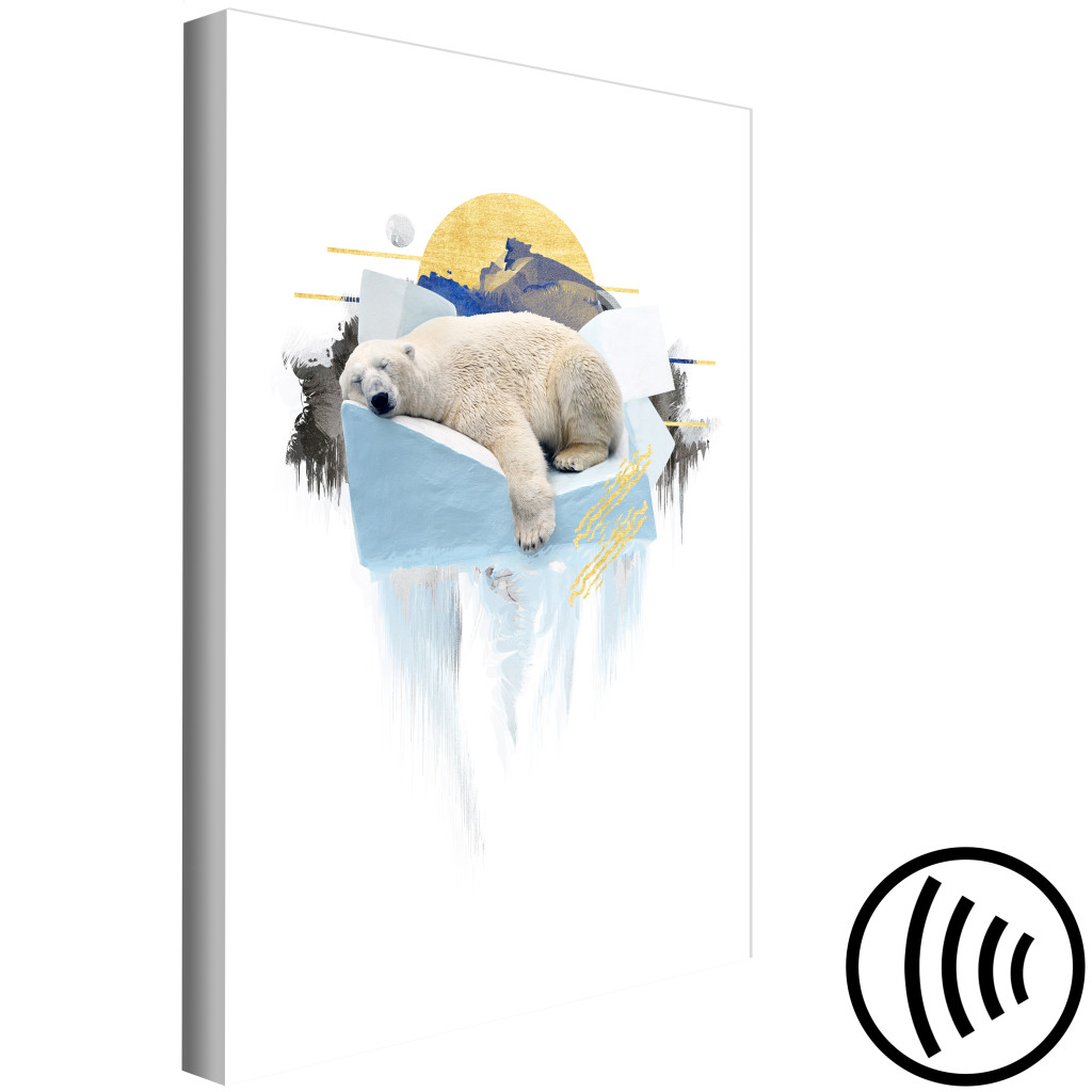 Quadro Pintado Polar Bear (1 Part) Vertical