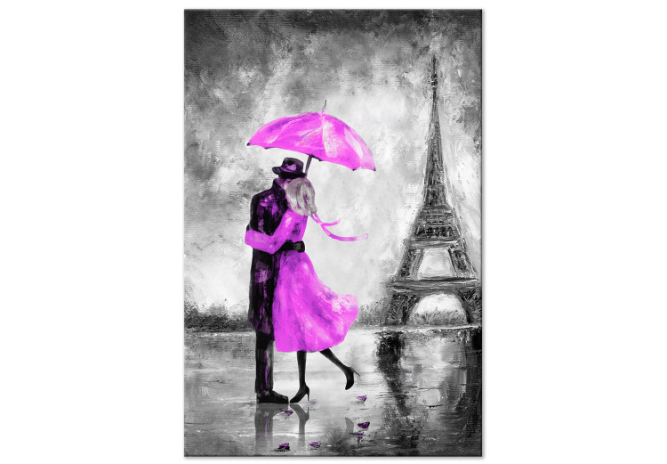 Obraz na płótnie Paryska mgła (1-częściowy) pionowy różowy