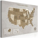 Obraz Mapa Stanów Zjednoczonych Ameryki Północnej - brązowa kompozycja 127894 additionalThumb 2
