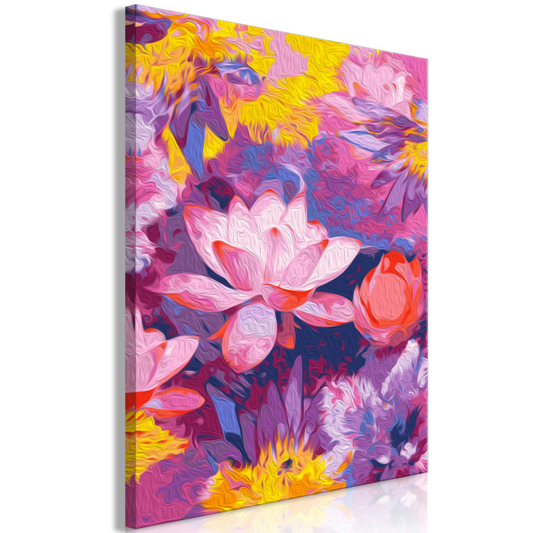 Paint by number Water Lily - Blooming Flowers of Pink, Purple and Yellow Colors 146194 additionalImage 6