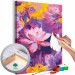 Paint by number Water Lily - Blooming Flowers of Pink, Purple and Yellow Colors 146194