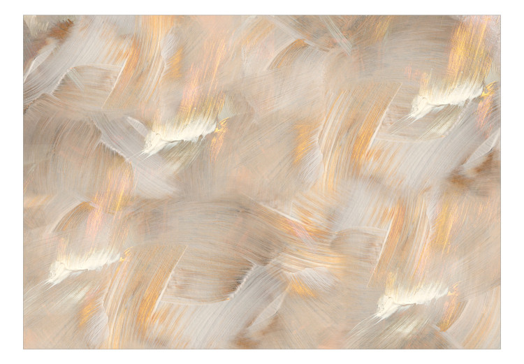 Photo Wallpaper Color Waves - Painted Abstract Background in Beige and Gold Tones 146594 additionalImage 1