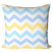 Mikrofiberkudda Zigzags - blue and orange patterns on a light background cushions 146994