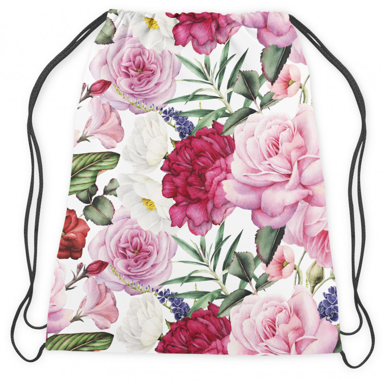 Worek plecak Wiosenne perfumy - kwiaty piwonii i róż w stylu prowansalskim 147594 additionalImage 2