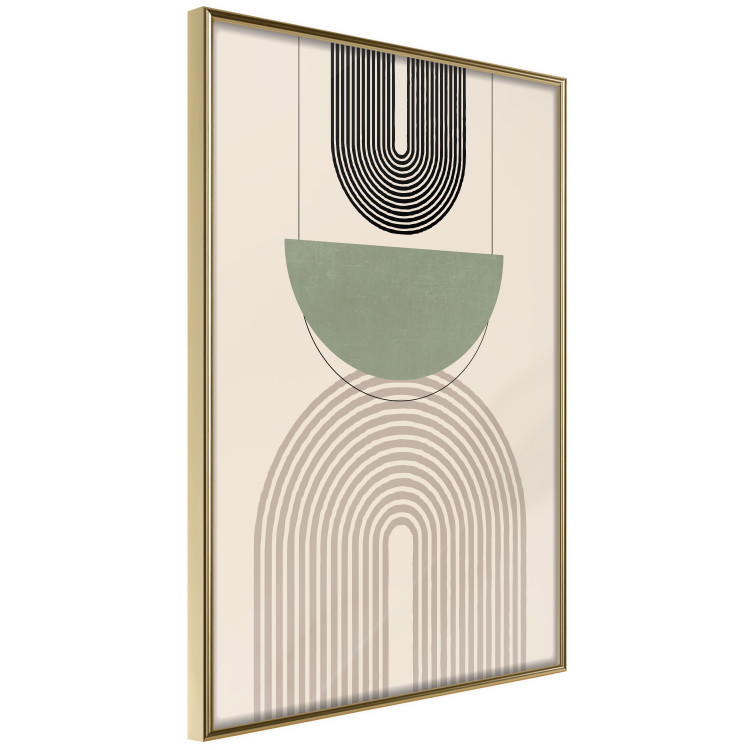 Wall Poster Abstraction - Geometric Forms - Black, Brown and Green 149894 additionalImage 6