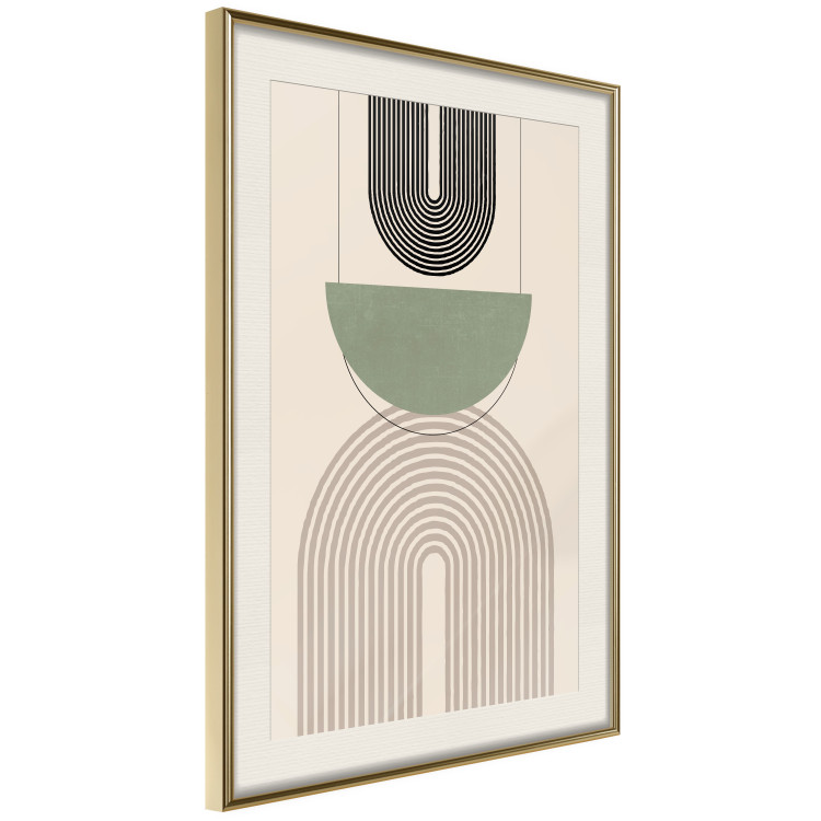 Póster Abstraction - Geometric Forms - Black, Brown and Green 149894 additionalImage 10