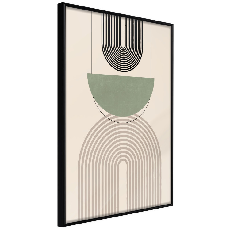 Póster Abstraction - Geometric Forms - Black, Brown and Green 149894 additionalImage 3