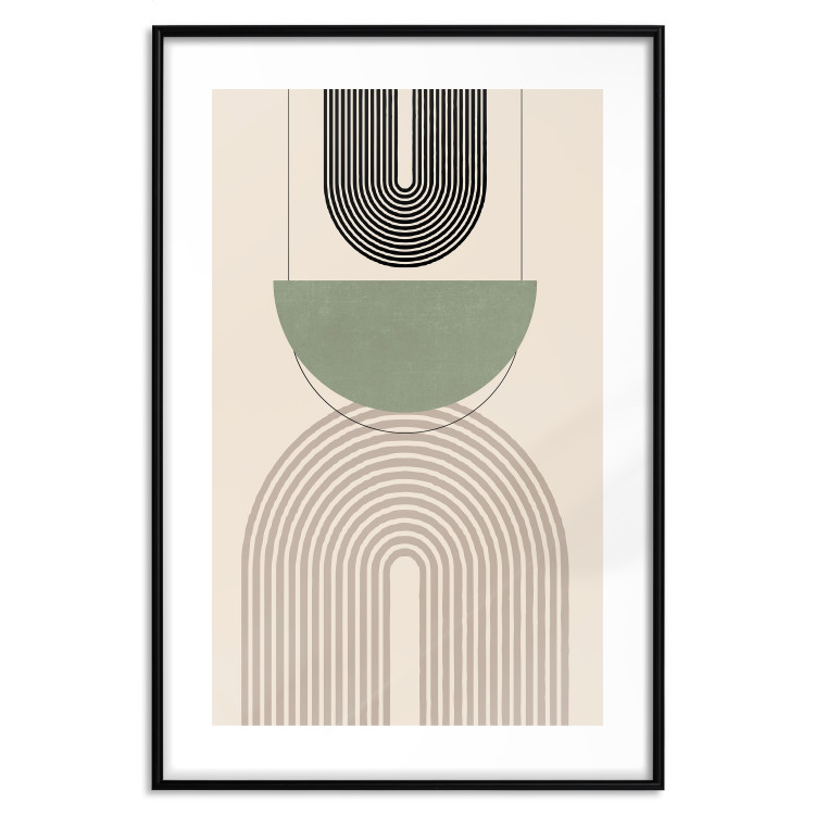 Póster Abstraction - Geometric Forms - Black, Brown and Green 149894 additionalImage 24