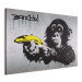 Canvas Stop or the monkey will shoot! (Banksy) 150994 additionalThumb 2