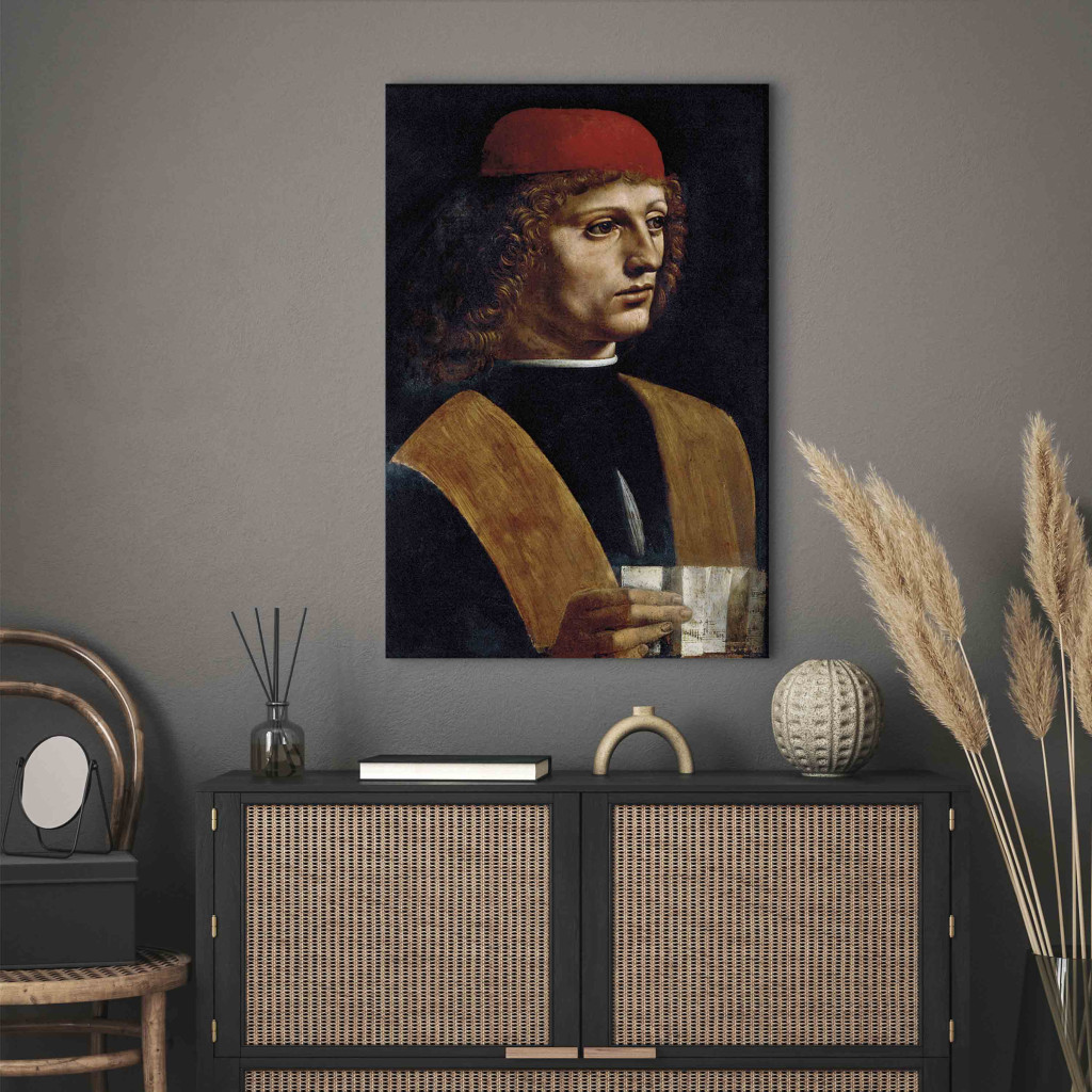 Schilderij  Leonardo Da Vinci: Portrait Of A Musician