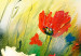 Wandbild Wind auf der Wiese (3-teilig) - Feld- und Mohnblumen mit grünem Gras 47494 additionalThumb 4