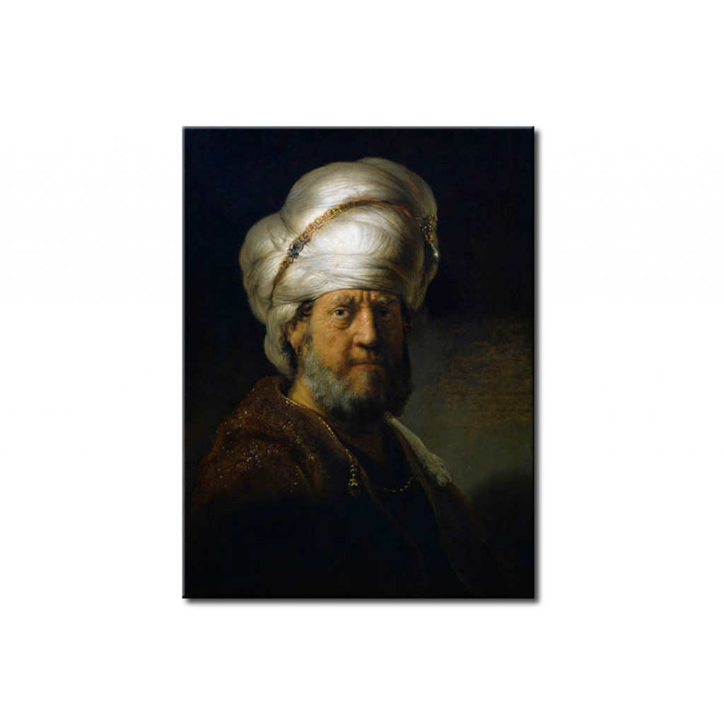 Schilderij  Rembrandt: Bildnis Eines Orientalen