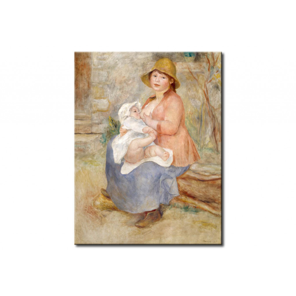 Schilderij  Pierre-Auguste Renoir: Maternité. L'Enfant Au Sein