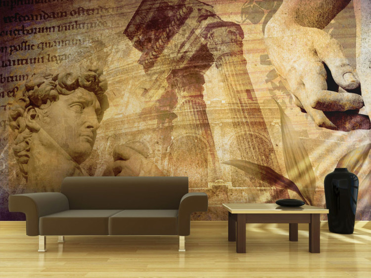 Wall Mural Greek Architecture - Mythological Collage in Greek Style with David 59794
