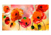 Wall Mural Velvety Poppies - Abstraction of Energetic Flowers on a Bright Background 60394 additionalThumb 1