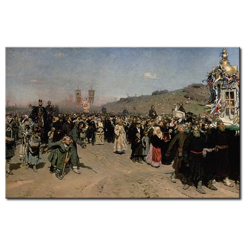 Schilderij  Ilja Repin: A Religious Procession In The Province Of Kursk