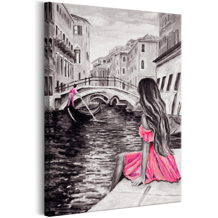 Canvas Art Print Woman in Venice (1 Part) Vertical 108205 additionalImage 2