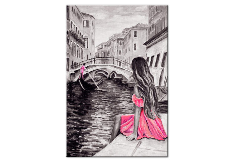 Bild auf Leinwand Woman in Venice (1 Part) Vertical 108205