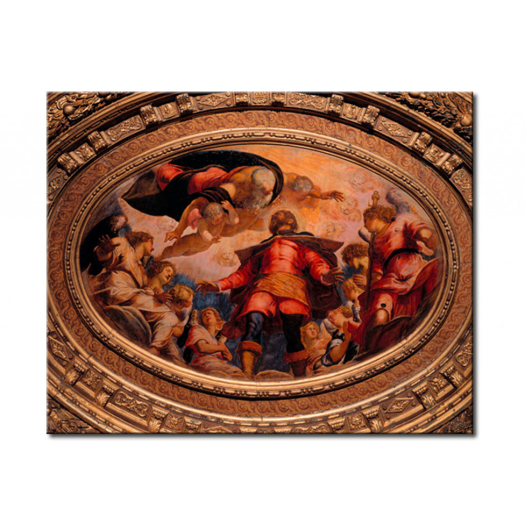 Schilderij  Tintoretto: Saint Roche In Glory