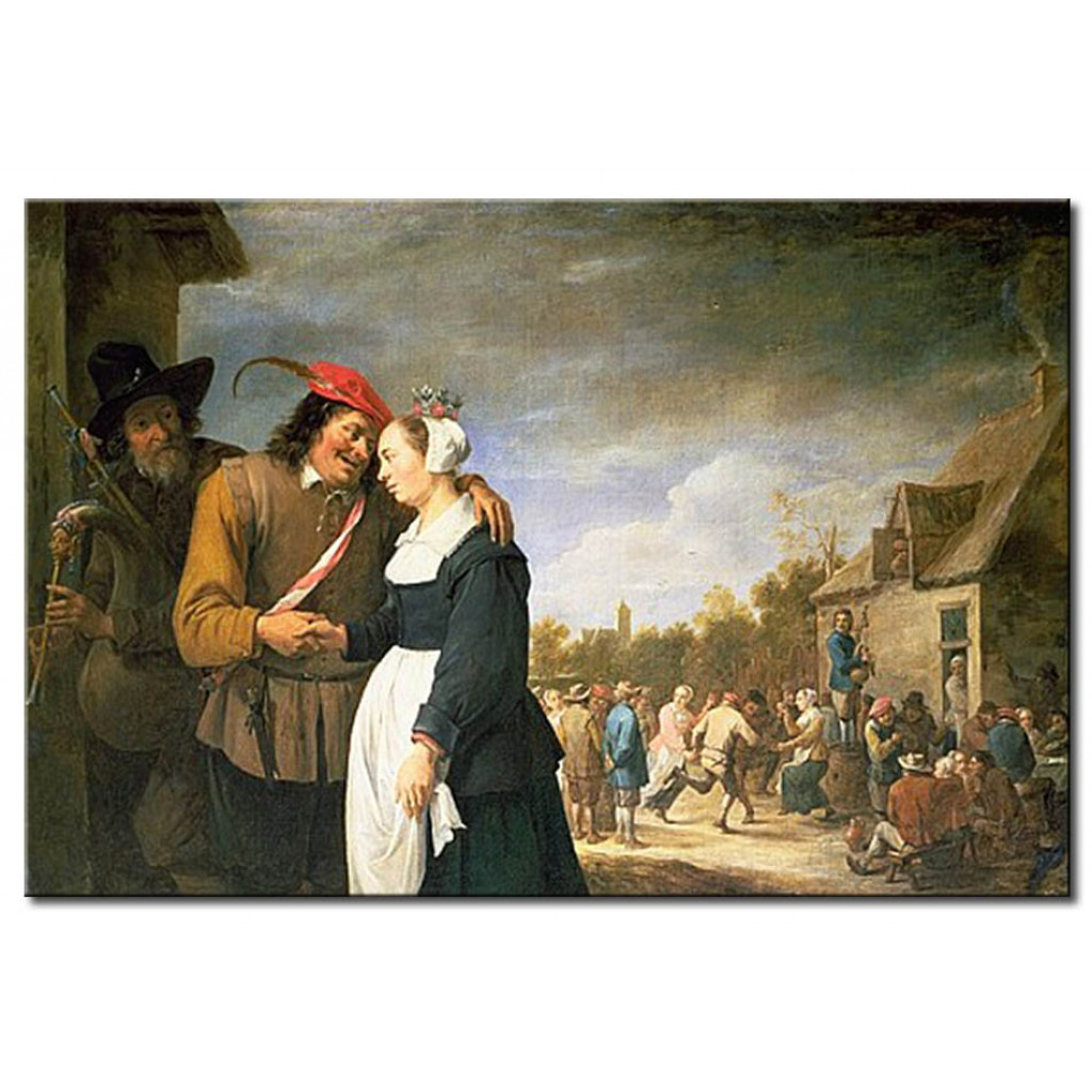 Schilderij  David Teniers The Younger: A Peasant Wedding