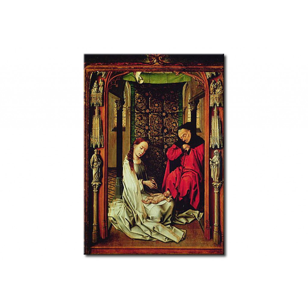 Schilderij  Rogier Van Der Weyden: The Nativity, Left Wing Of A Triptych