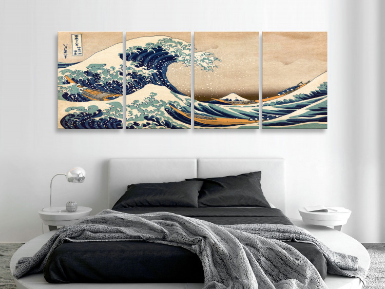 Toile déco The Great Wave off Kanagawa (4 Parts) 125805 additionalImage 3
