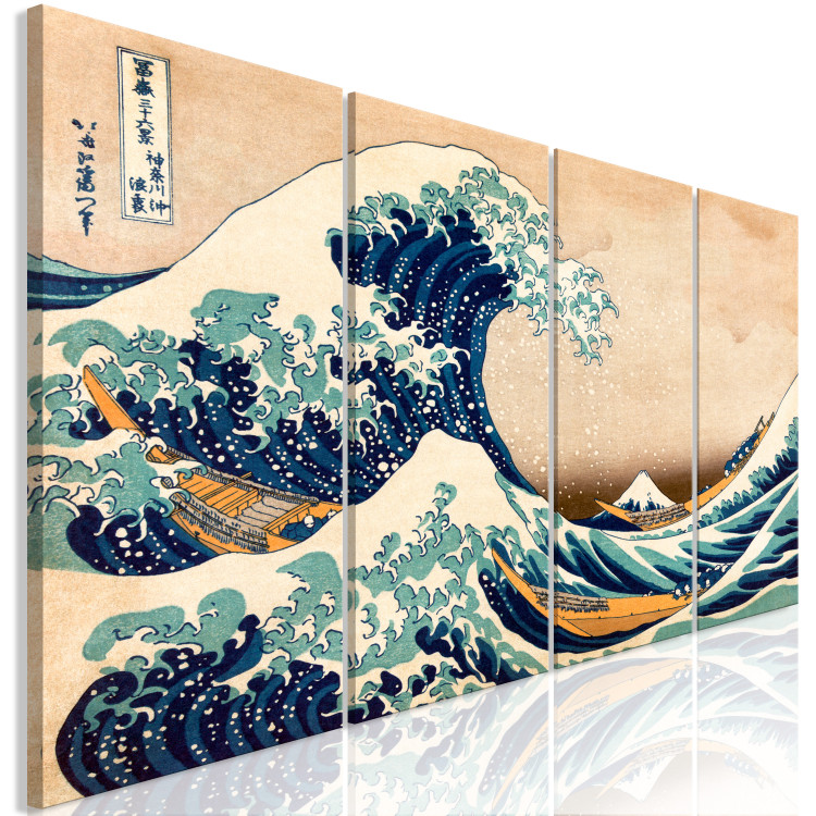 Toile déco The Great Wave off Kanagawa (4 Parts) 125805 additionalImage 2