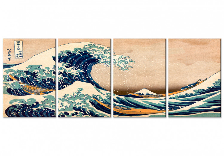 Canvastavla The Great Wave off Kanagawa (4 Parts)